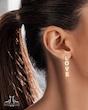 گوشواره زنانه طلا ۱۸ عیار طرح love گالری مانيا