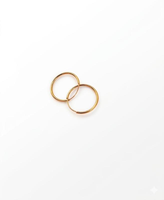 گوشواره بچگانه طلا ۱۸ عیار گوشواره حلقه ای آینه ای گالری درمه گلد