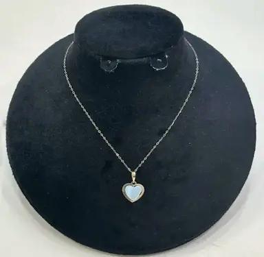 گردنبند زنانه طلا ۱۸ عیار مدل سواروسکی قلب لی لی گلد