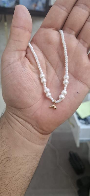 آویز زنانه طلا ۱۸ عیار گردنی دم وال طلای افشین