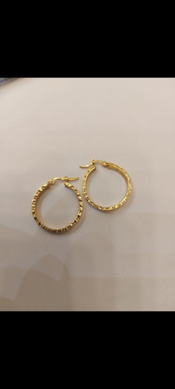 گوشواره زنانه طلا ۱۸ عیار گوشواره حلقه ای آهوریس