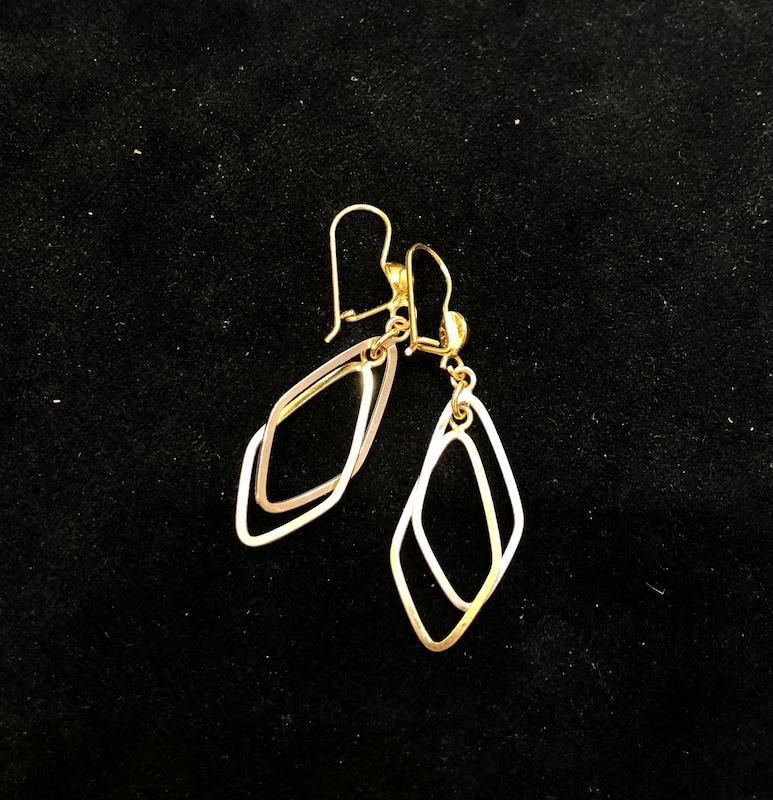 گوشواره زنانه طلا ۱۸ عیار گوشواره آویز درین