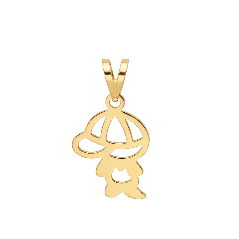 آویز بچگانه طلا ۱۸ عیار پسر بچه گالری طلای ایرانه