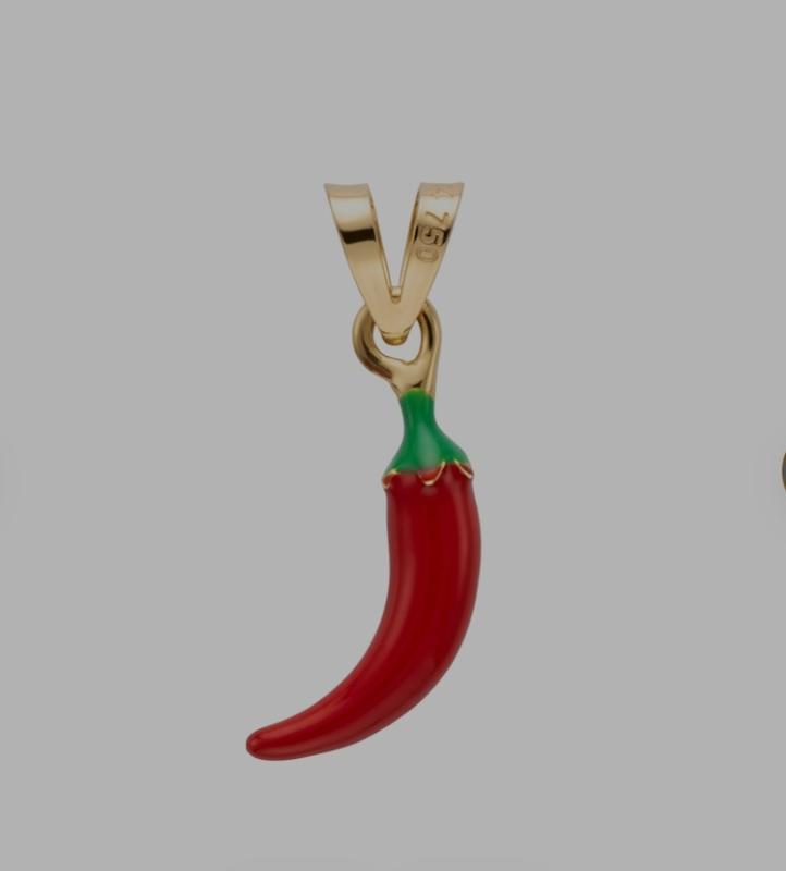 آویز زنانه طلا ۱۸ عیار اویز کادویی فلفل گالری کاژه گلد