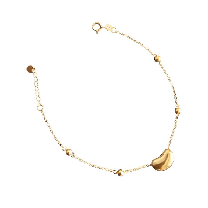 دستبند زنانه طلا ۱۸ عیار مدل قلب مینیمال ایتالیایی3 طول 18cm دلفین گلد گالری