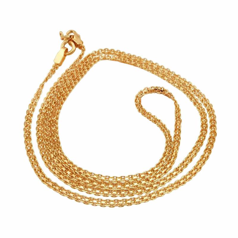 زنجیر طلا ۱۸ عیار مدل بیزمارک تخت 45سانتیمتر دلفین گلد گالری