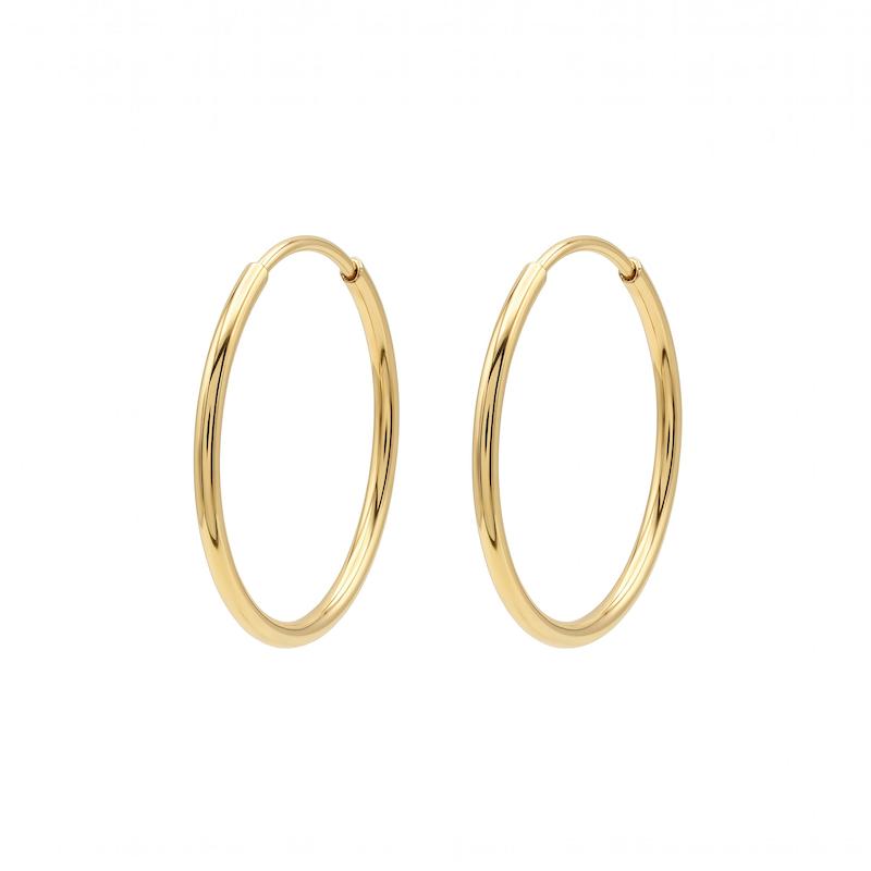 گوشواره زنانه طلا ۱۸ عیار حلقه‌ای گالری طلای ایرانه