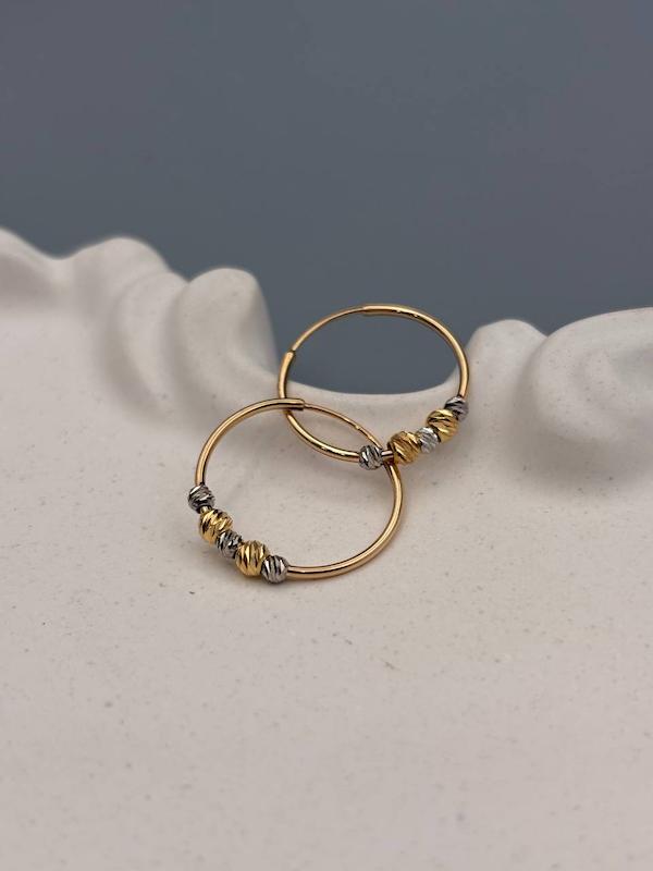 گوشواره زنانه طلا ۱۸ عیار گشواره حلقه ای مدل برنارد طلای کالین