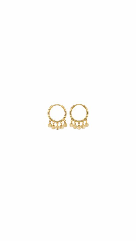 گوشواره زنانه طلا ۱۸ عیار گوشواره پولکی حلقه ای طلای نیاکی