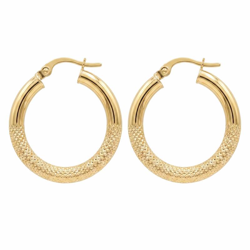 گوشواره زنانه طلا ۱۸ عیار گوشواره حلقه ایی (کم اجرت) گالری گلد سنتر
