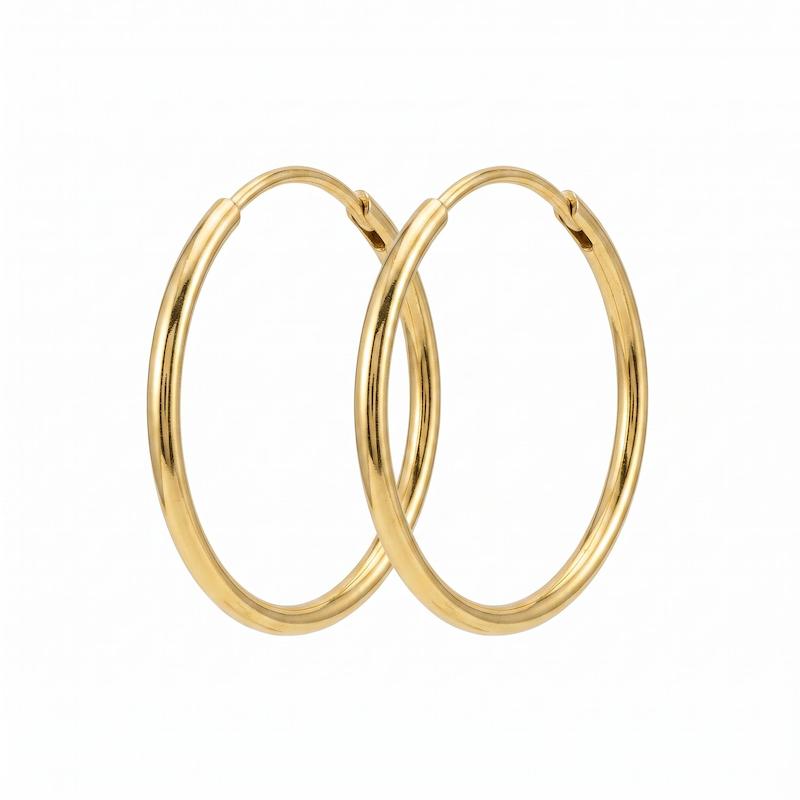 گوشواره زنانه طلا ۱۸ عیار حلقه‌ای گالری طلای ایرانه