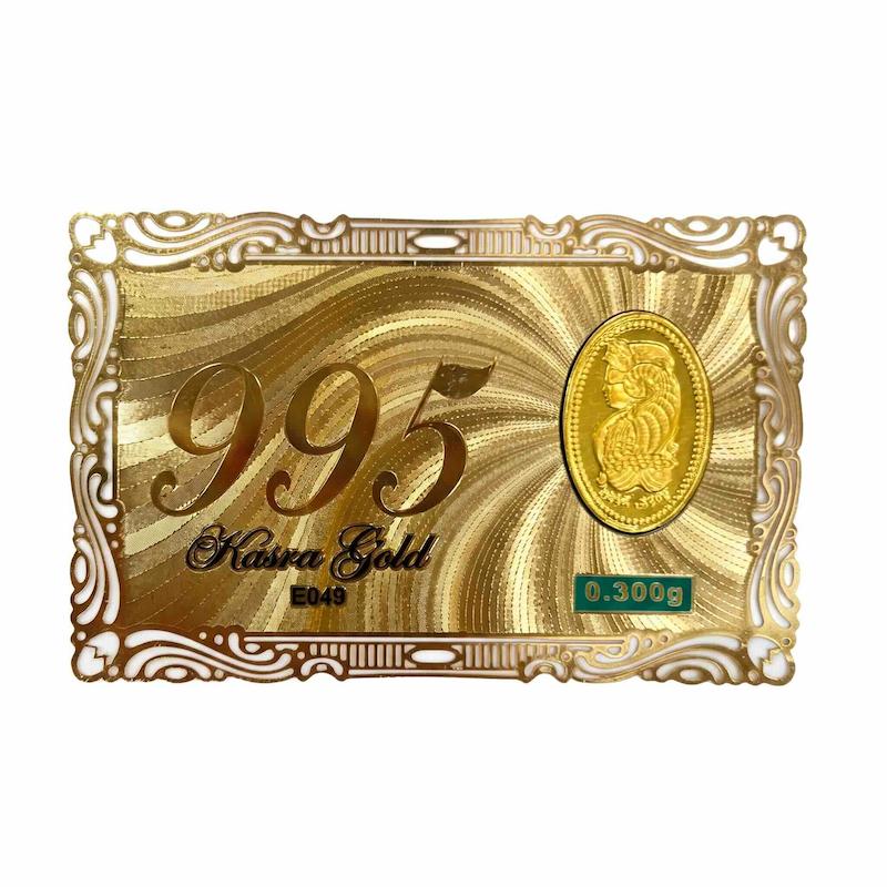 شمش طلا ۲۴ عیار کسری گالری طلا لیورا