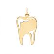 آویز بچگانه طلا ۱۸ عیار دندان جواهری کوزه گران
