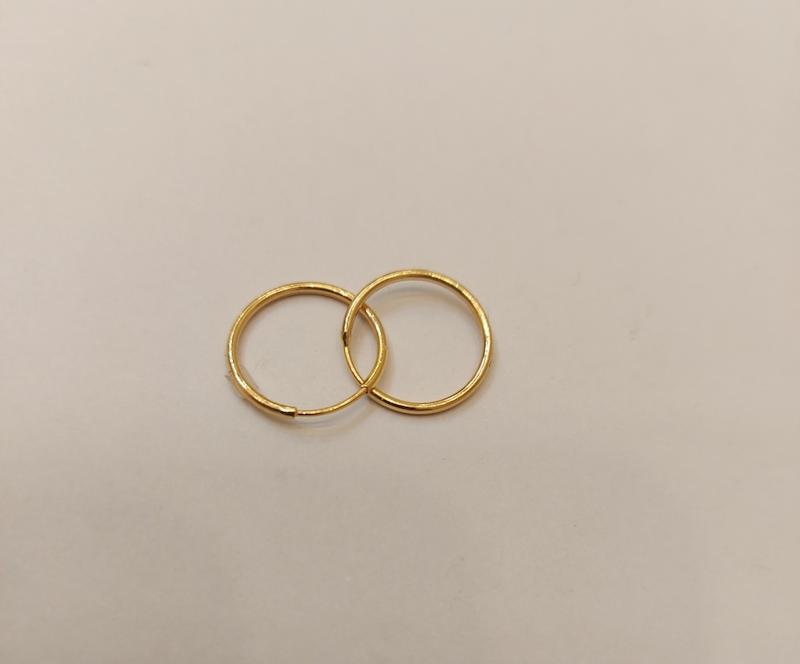 گوشواره زنانه طلا ۱۸ عیار E156 مدل حلقه ای ریز کاوه آهوریس