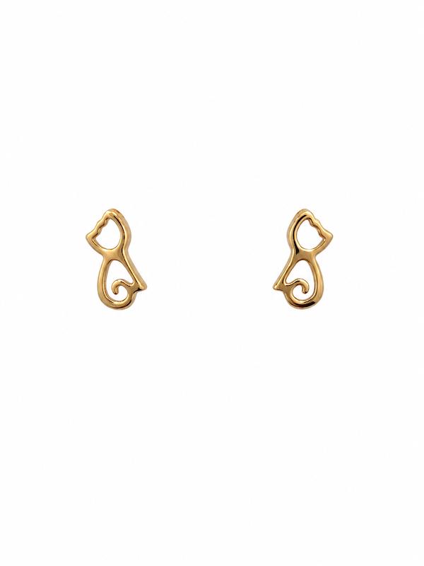 گوشواره طلا ۱۸ عیار گربه گالری نقشار