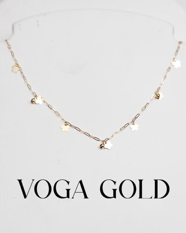 گردنبند زنانه طلا ۱۸ عیار هرمس گل و‌ گوی VoGa GOLD