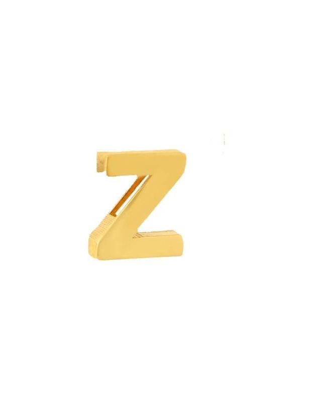 آویز طلا ۱۸ عیار پلاک مدل حرف Z مینیمال لی لی گلد
