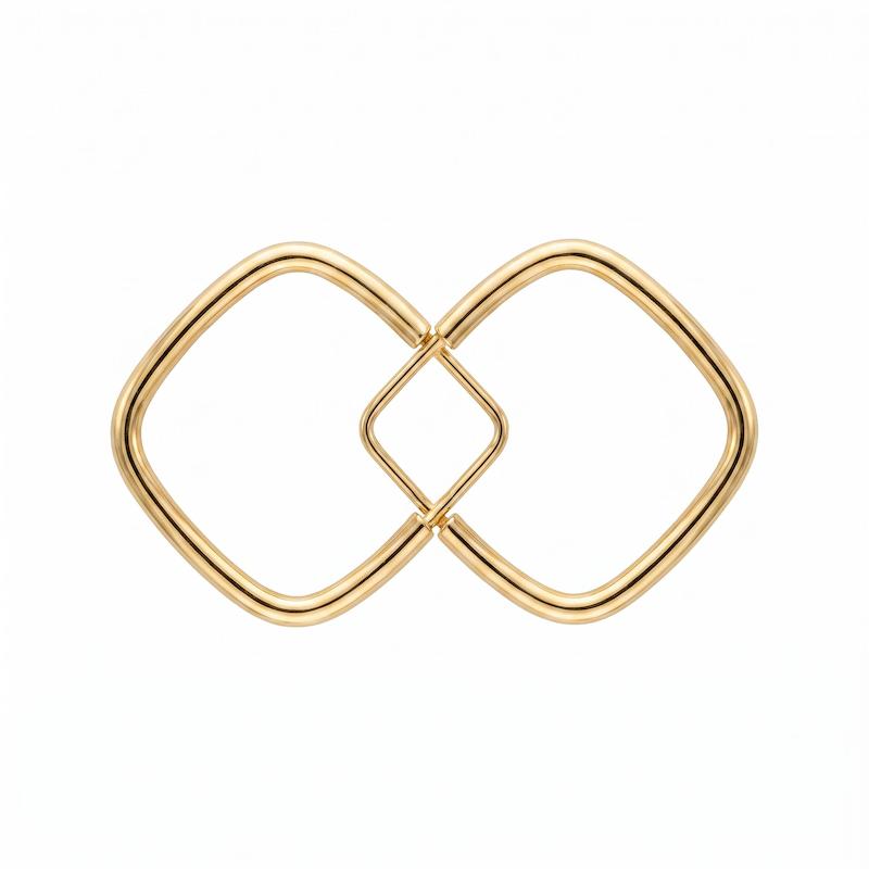 گوشواره طلا ۱۸ عیار مربعی رزنتال