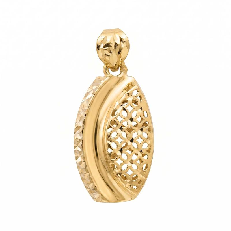 آویز طلا ۱۸ عیار تراش ۲رنگ گالری زرگر