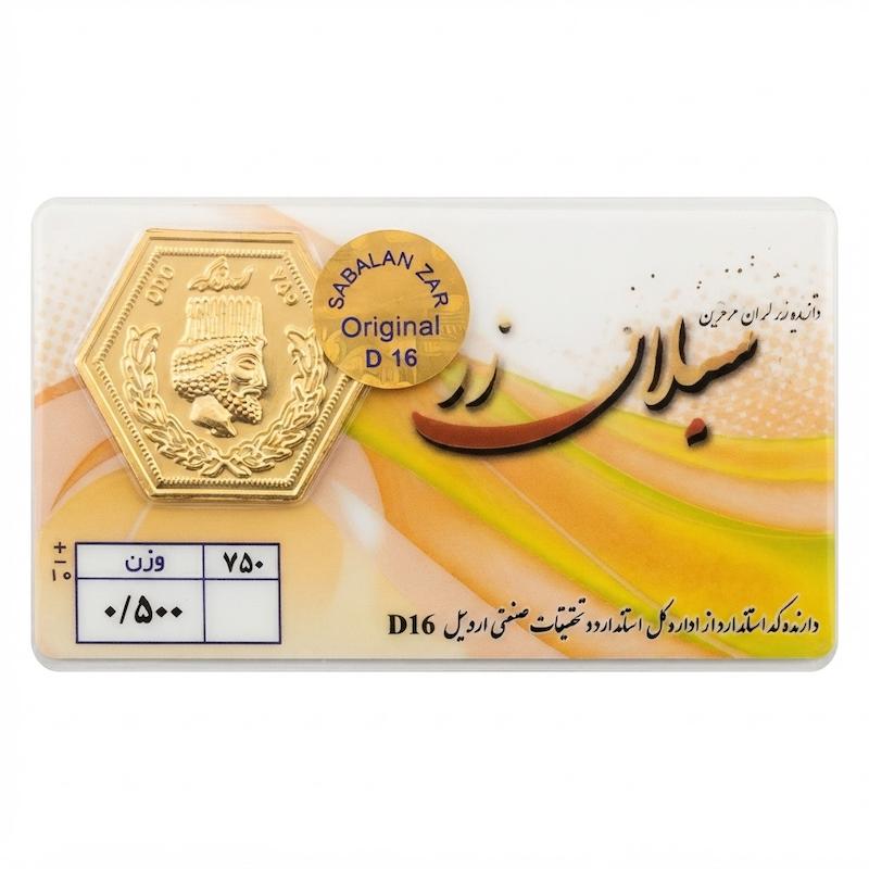 سکه مردانه طلا ۱۸ عیار سکه پارسیان ۵۰۰سوت جواهری امیری