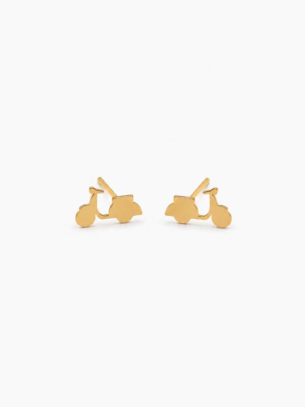 گوشواره زنانه طلا ۱۸ عیار گوشواره طرح موتور وسپا گالری طلای پگاه