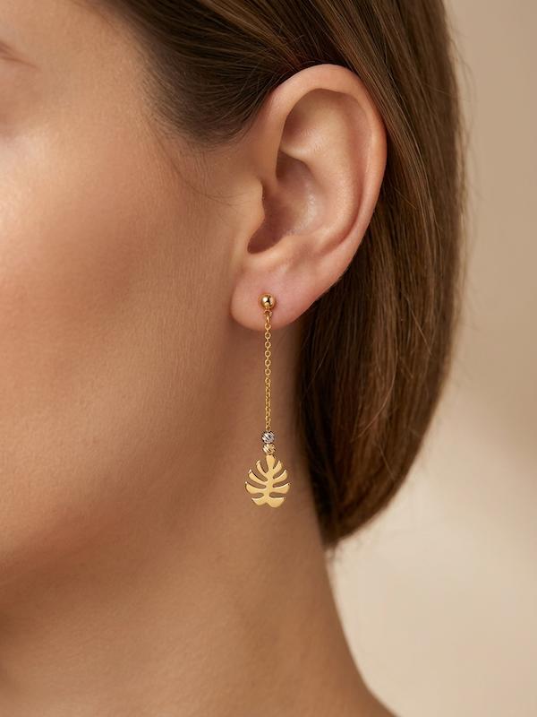گوشواره طلا ۱۸ عیار گوشواره بدون اجرت گالری طلای رز