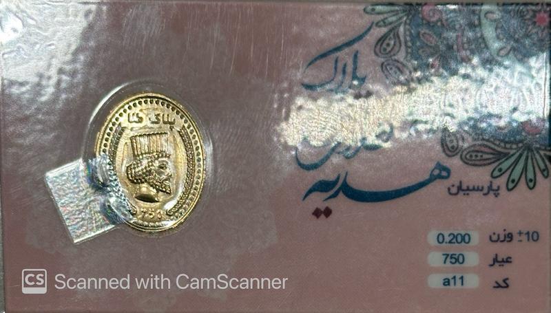 سکه مردانه طلا ۱۸ عیار سکه پارسیان 200سوت جواهری امیری