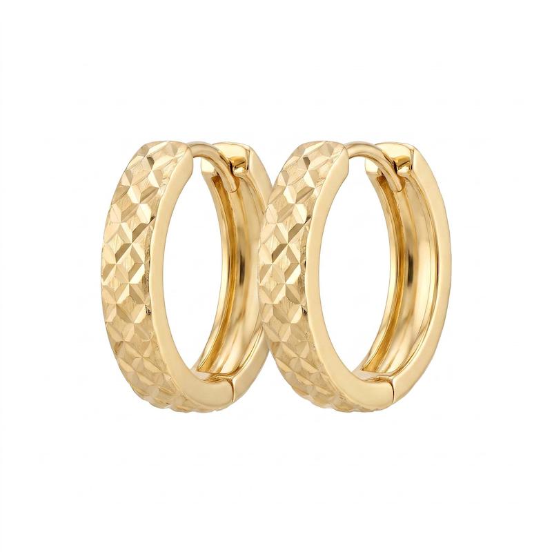 گوشواره زنانه طلا ۱۸ عیار تراش گالری طلای ایرانه