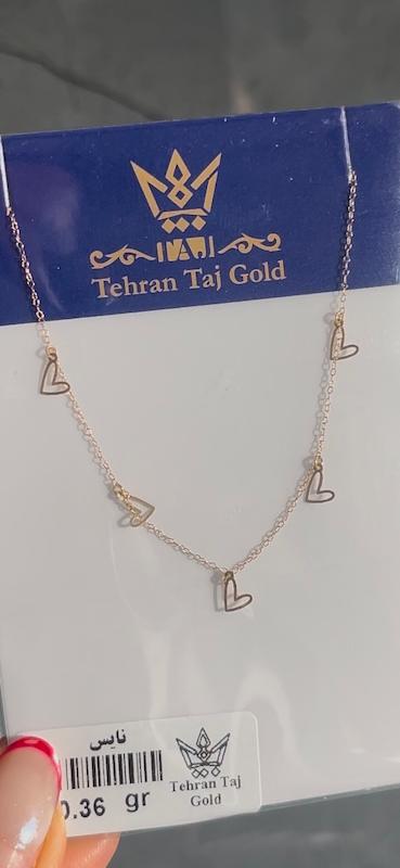 گردنبند زنانه طلا ۱۸ عیار گردنبند آویز قلبی هانا گلد