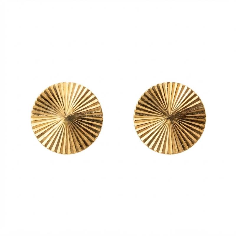 گوشواره طلا ۱۸ عیار دایره تراش گالری زرگر