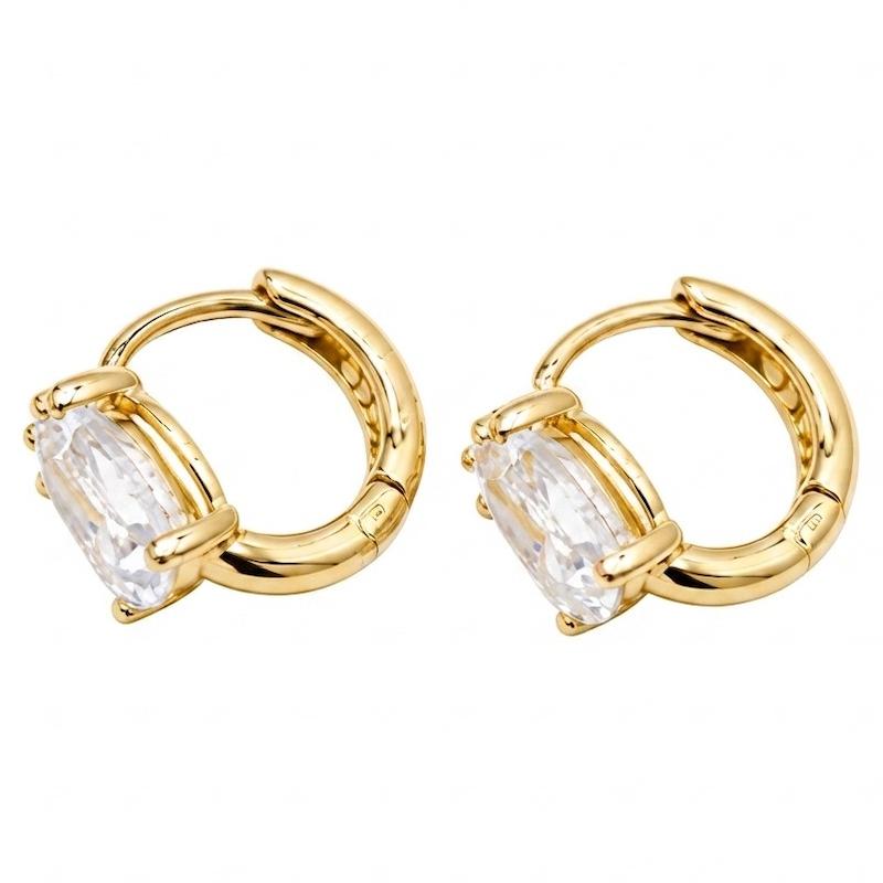 گوشواره زنانه طلا ۱۸ عیار گوشواره دراپ گالری طلای آوات