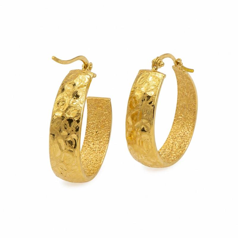 گوشواره زنانه طلا ۱۸ عیار گوشواره زنانه دفرمه گالری طلای تاج