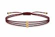 دستبند زنانه طلا ۱۸ عیار دسنتبند سه گوی بند زرشکی ری گلد