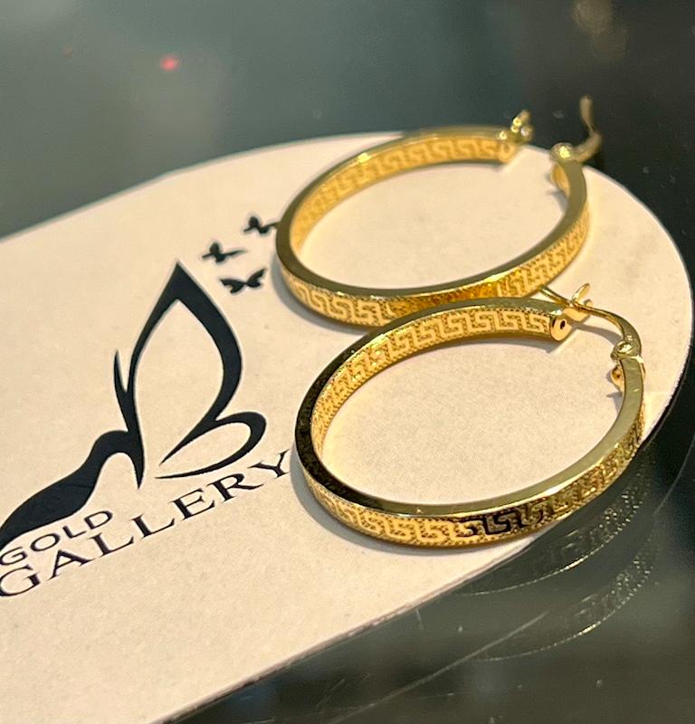 گوشواره زنانه طلا ۱۸ عیار گوشواره لوکس ورساچ گالری الهه گلد