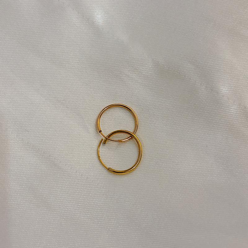گوشواره طلا ۱۸ عیار گوشواره حلقه ای بدون اجرت گالری طلای رز