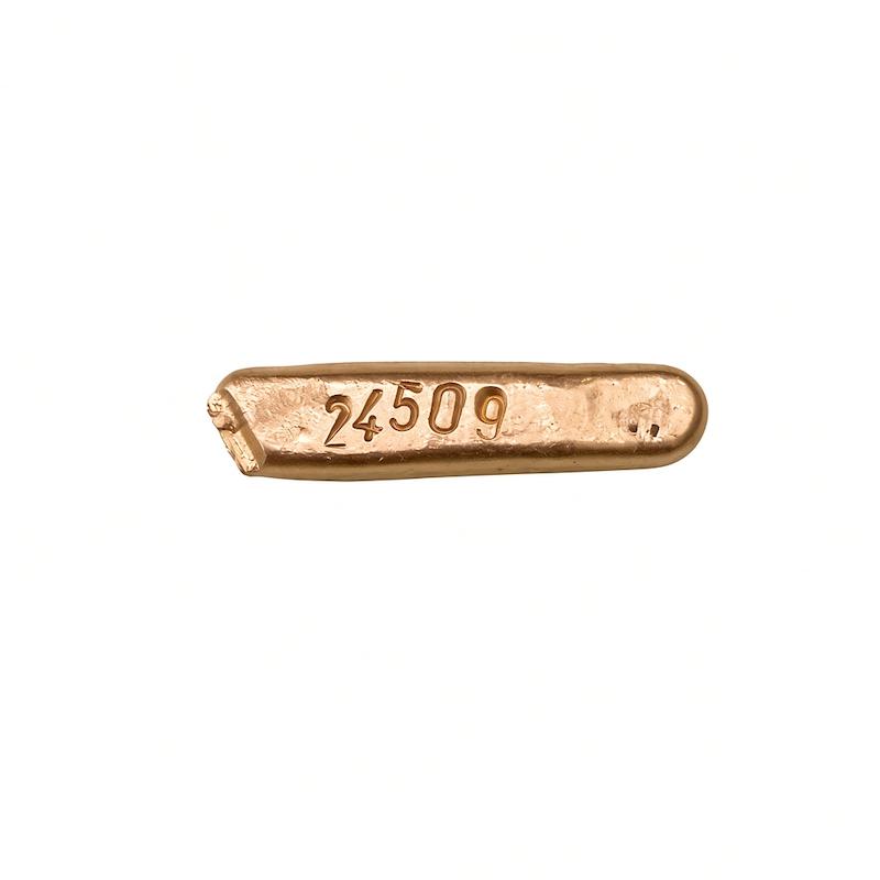 شمش مردانه طلا ۱۸ عیار آبشده 24509 ری منصوری بجنورد 13.00 گرم عیار 747  معادل 12.95 گرم عیار 750 زرگریه