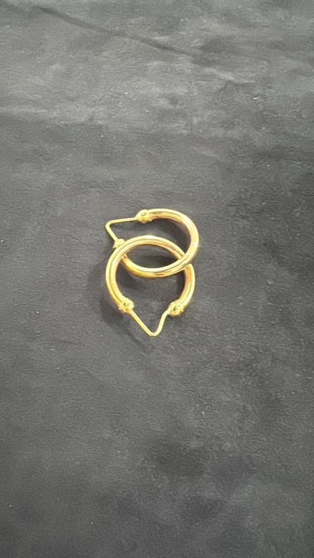 گوشواره طلا ۱۸ عیار گوشواره حلقه ای بدون اجرت طلای حسامی