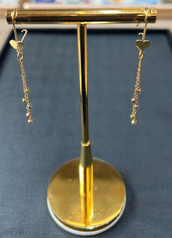 گوشواره طلا ۱۸ عیار گوشواره گالری طلای تاج