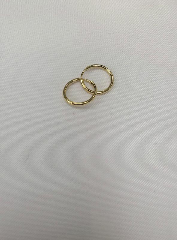 گوشواره زنانه طلا ۱۸ عیار گوشواره حلقه ای گالری طلای عزیز