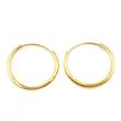 گوشواره طلا ۱۸ عیار گوشواره حلقه ای ساده ری گلد