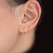 گوشواره طلا ۱۸ عیار گوشواره حلقه ای ساده ری گلد