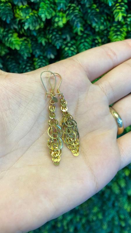 گوشواره طلا ۱۸ عیار گوشواره بدون اجرت فیوژن طلای حسامی