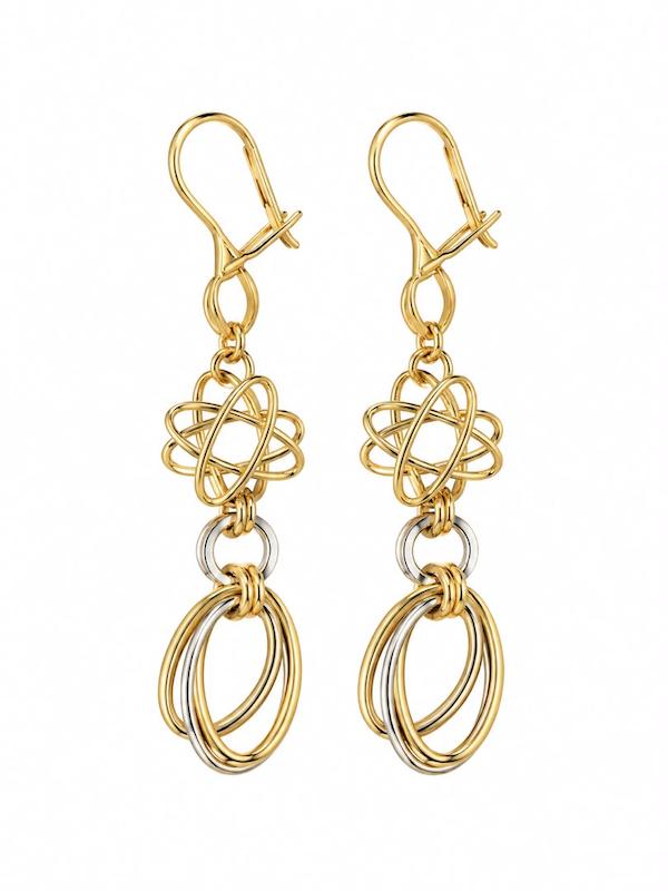 گوشواره زنانه طلا ۱۸ عیار گوشواره اویز گالری طلای تاج