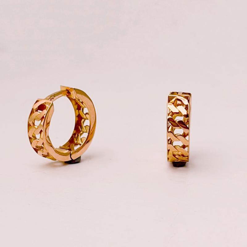 گوشواره زنانه طلا ۱۸ عیار گوشواره حلقه ای کارتیه نی گلد