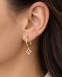 گوشواره زنانه طلا ۱۸ عیار گوشواره حلقه ای پروانه گالری الهه گلد