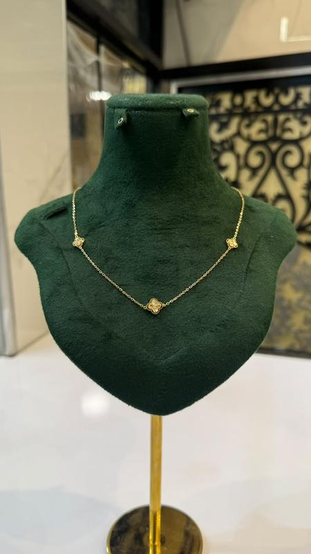 گردنبند زنانه طلا ۱۸ عیار گردنی ونکلیف تراش گالری حامی گلد