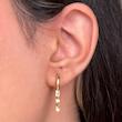 گوشواره طلا ۱۸ عیار تی تی کلیپسی پولکی حلقه ای مندی گلد