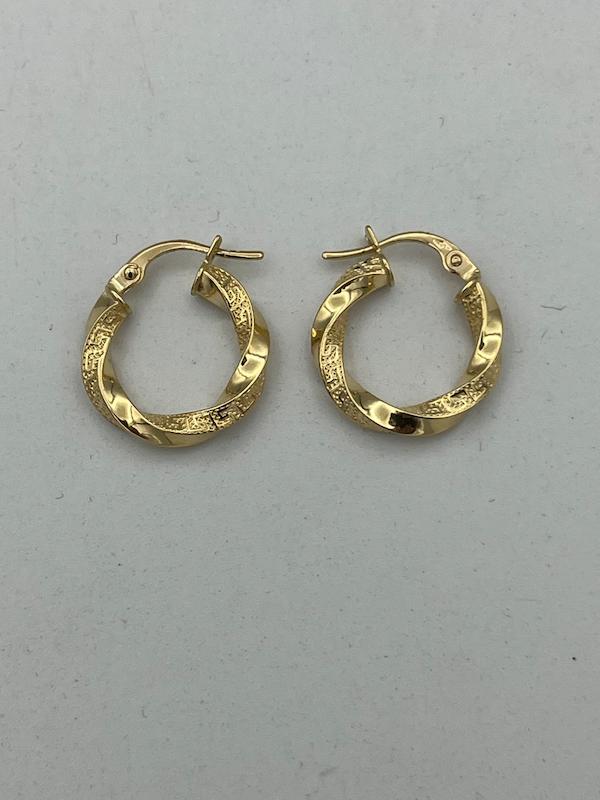 گوشواره زنانه طلا ۱۸ عیار گوشواره حلقه ای ورساچه سیِلو گلد