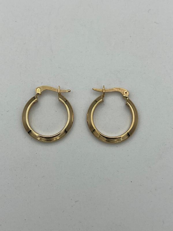 گوشواره زنانه طلا ۱۸ عیار گوشواره حلقه ای سیِلو گلد
