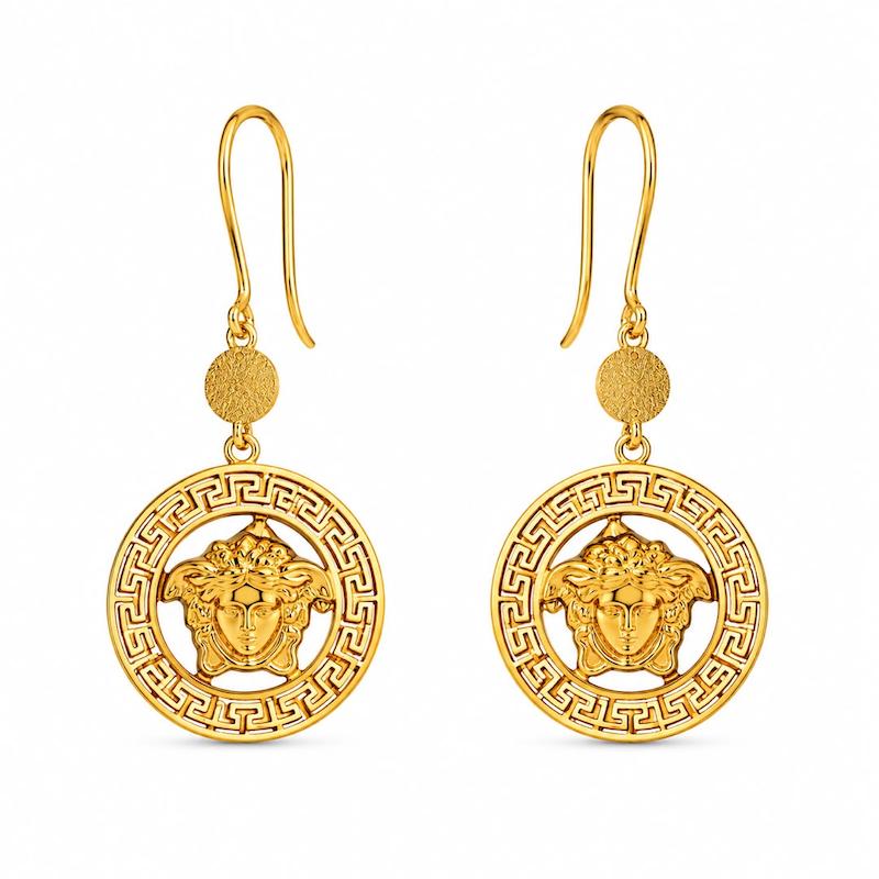گوشواره زنانه طلا ۱۸ عیار گوشواره ورساچ گالری طلای تاج